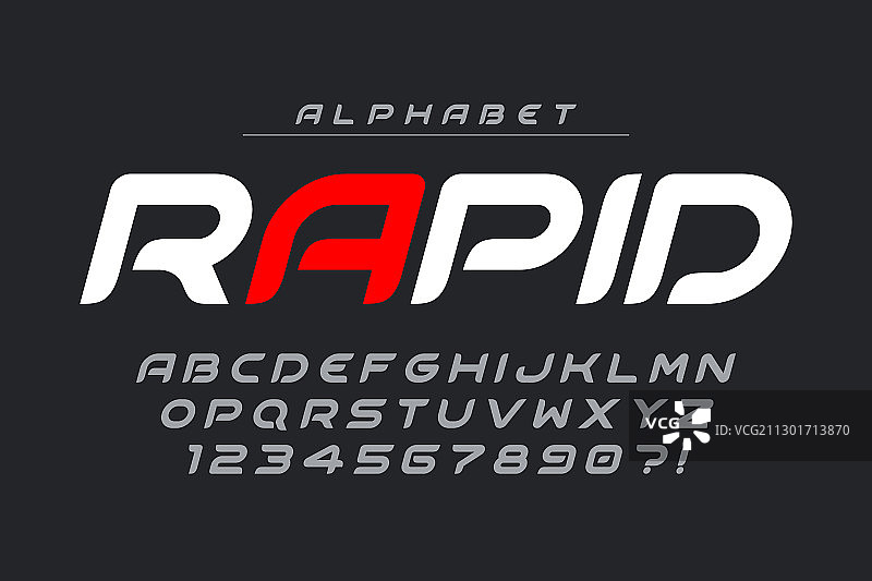 未来感字母设计字体图片素材