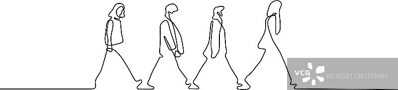 保持社交距离：街头行人图片素材