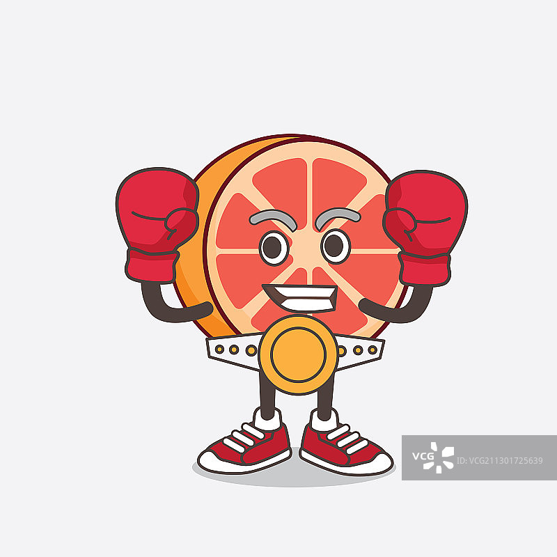 卡通运动风西柚吉祥物图片素材