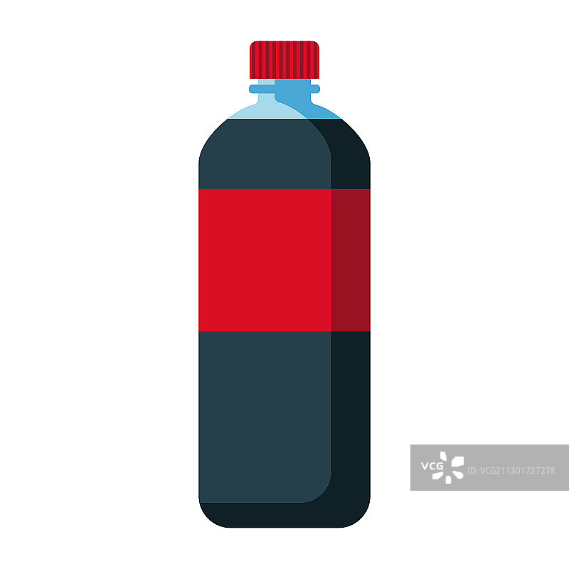 可乐瓶深色水红色标签图片素材