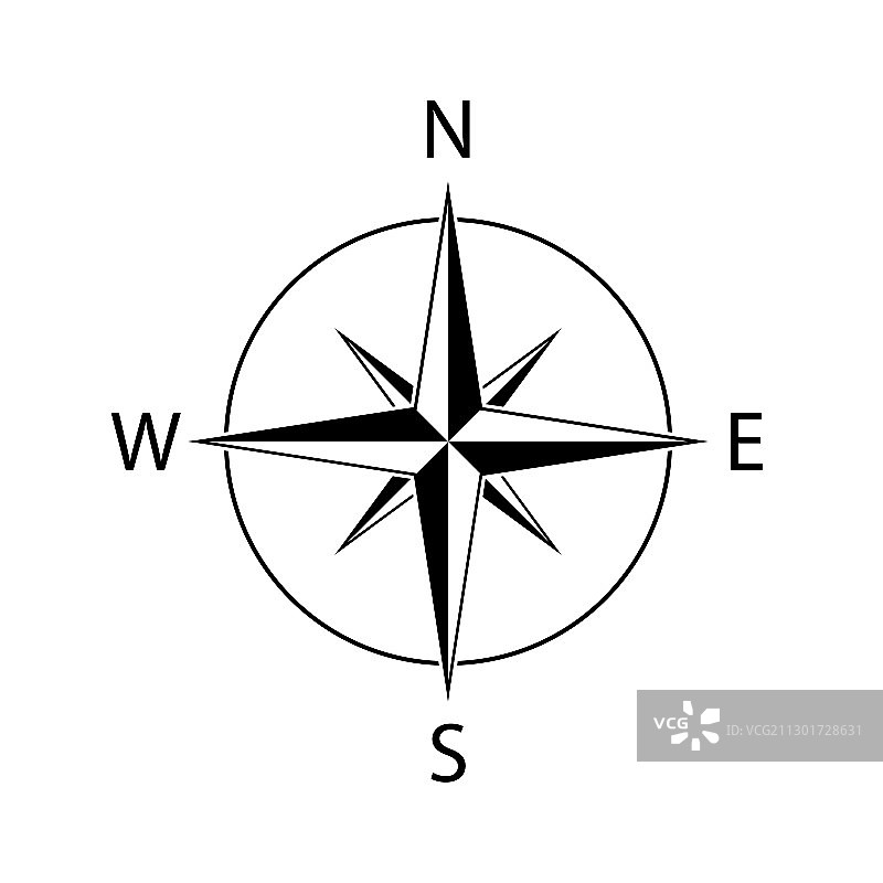 风向地图西北罗盘图标图片素材