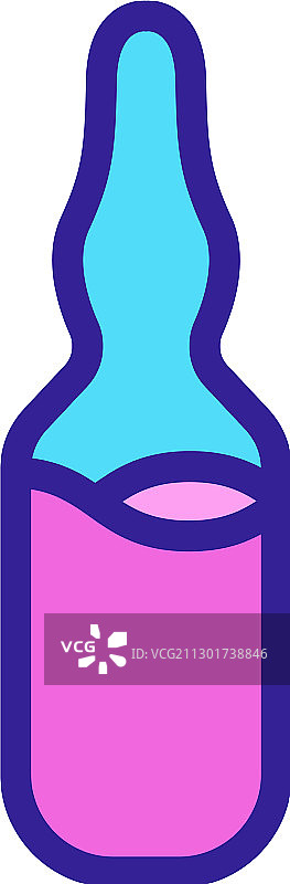 精华安瓿瓶轮廓图标图片素材