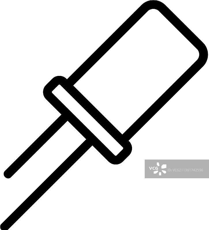 带方形插座的LED灯泡轮廓图标图片素材