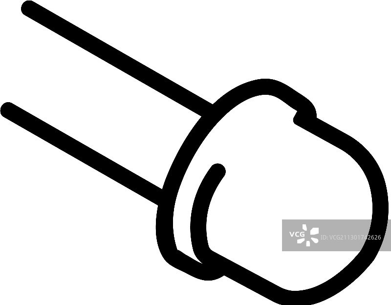 圆形插座LED灯泡轮廓图标图片素材