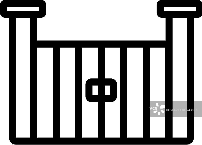 竖版街区入口大门轮廓图标图片素材