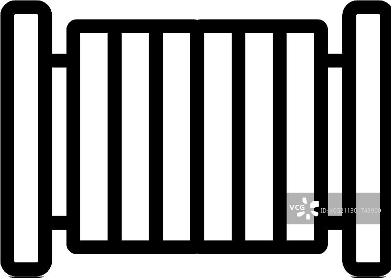 栅栏图标轮廓侧写图片素材