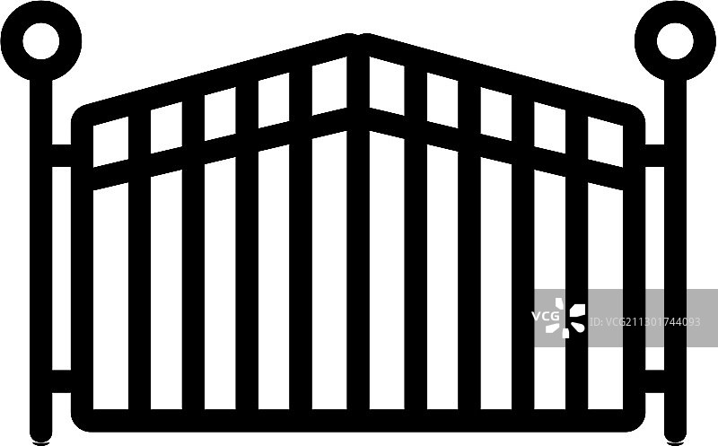 装饰入口大门图标轮廓图片素材