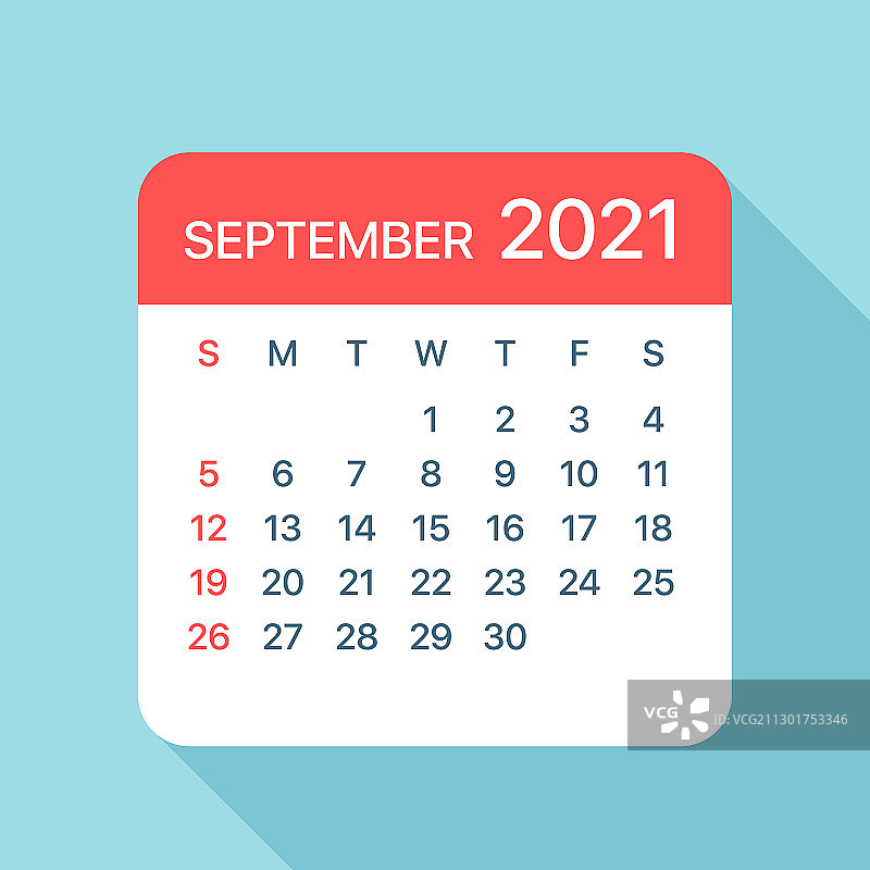 2021年9月日历图片素材