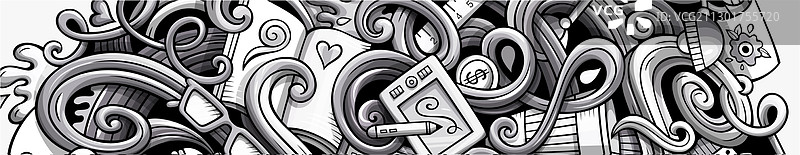 设计师手绘涂鸦banner卡通图片素材