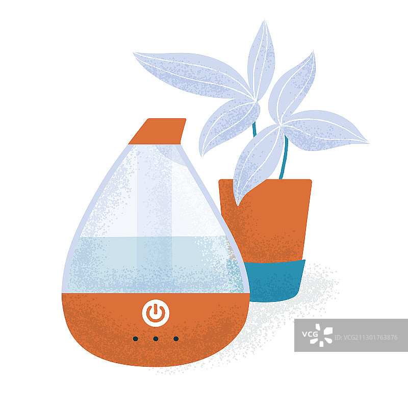 电动加湿器和室内植物图片素材