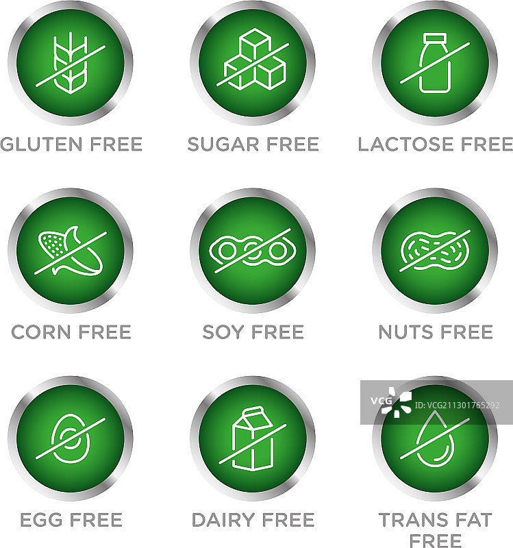 无过敏原图标集图片素材