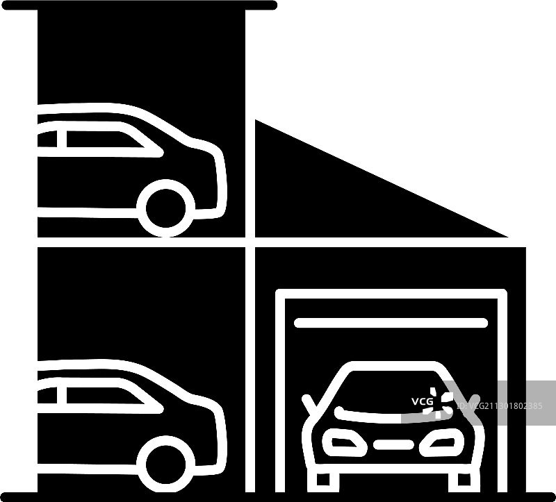 停车场黑色图标图片素材