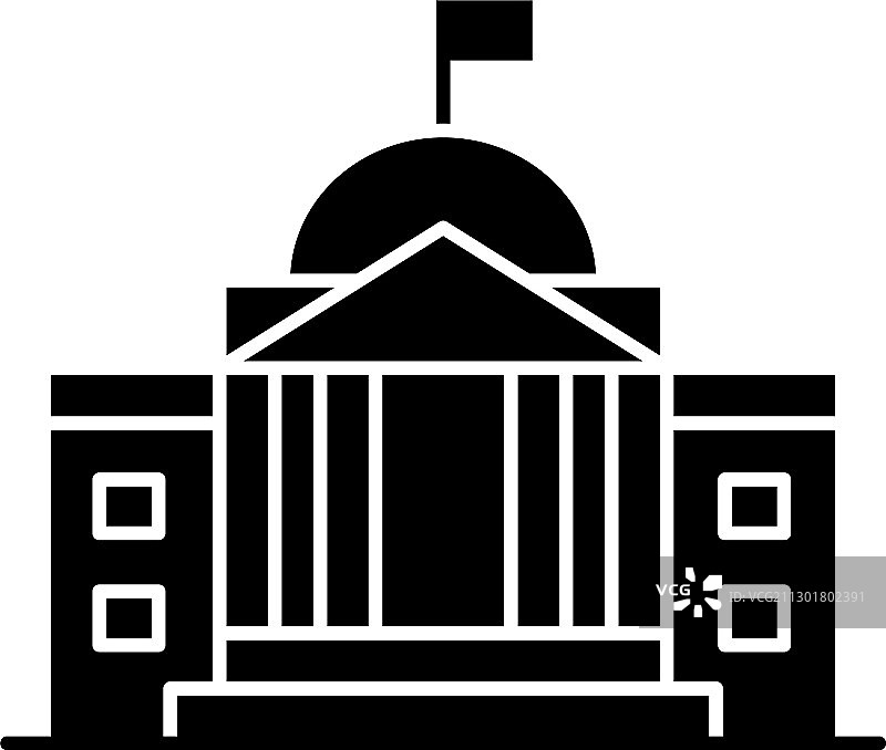 州立机构黑色标志图标图片素材