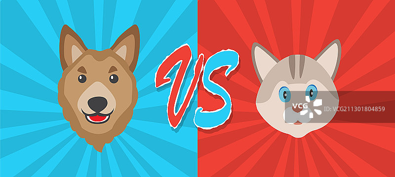 可爱宠物狗与猫概念背景图片素材