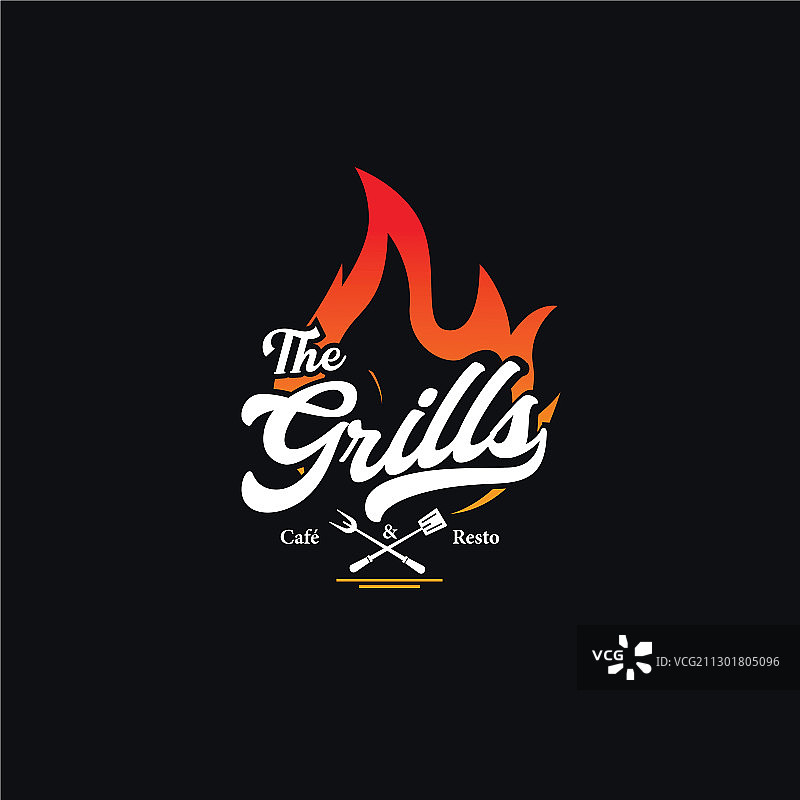 烧烤标志设计图片素材