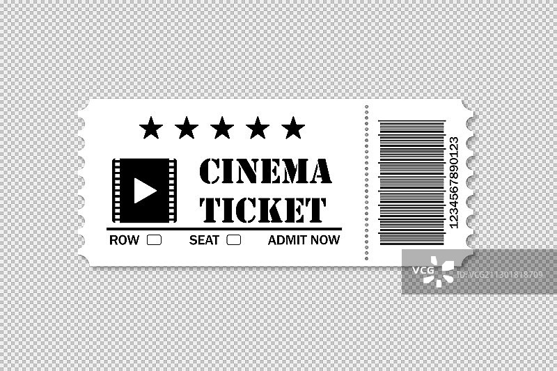 含简单代码的电影票图片素材
