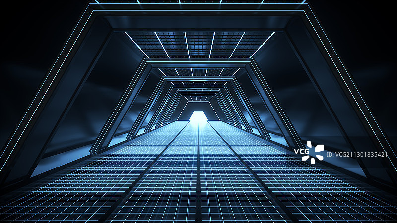 3D抽象几何空间背景图片素材