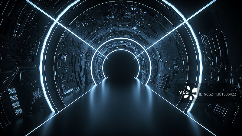 3D抽象几何空间背景图片素材