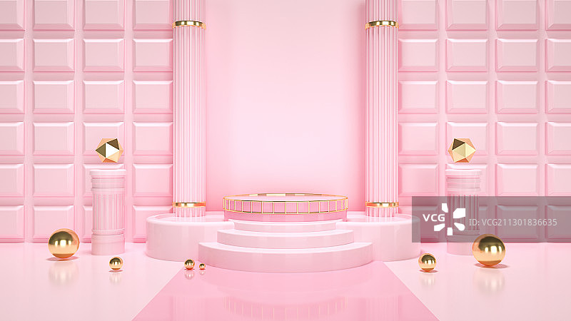 C4D粉色展示背景图片素材