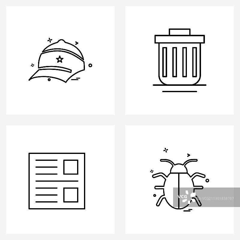 4 .界面线图标设置现代符号图片素材