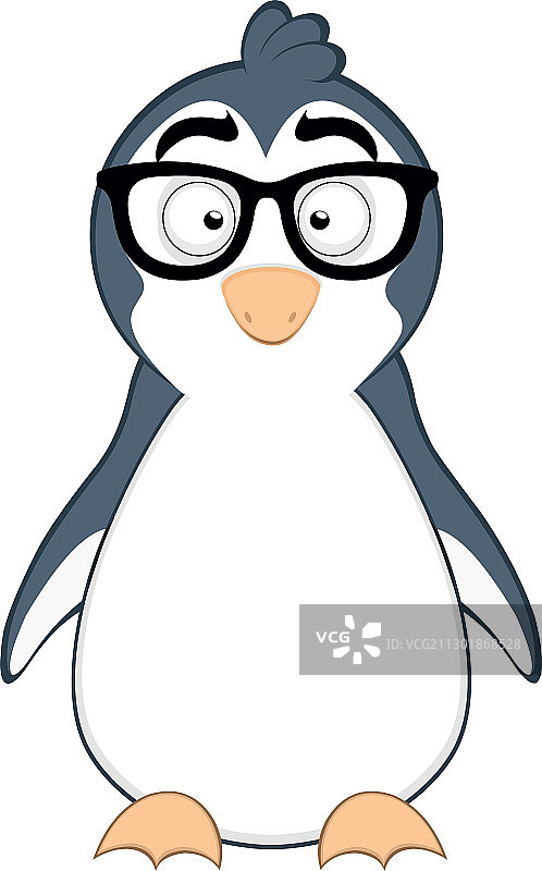 可爱的卡通企鹅图片素材