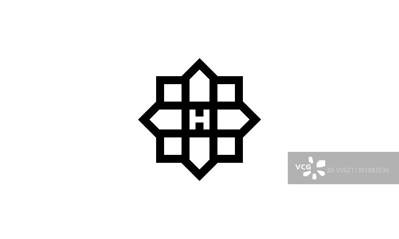 以首字母H为概念的8字启动标志设计图片素材