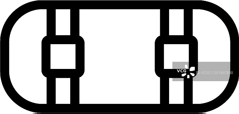 卷起的睡袋轮廓图标图片素材