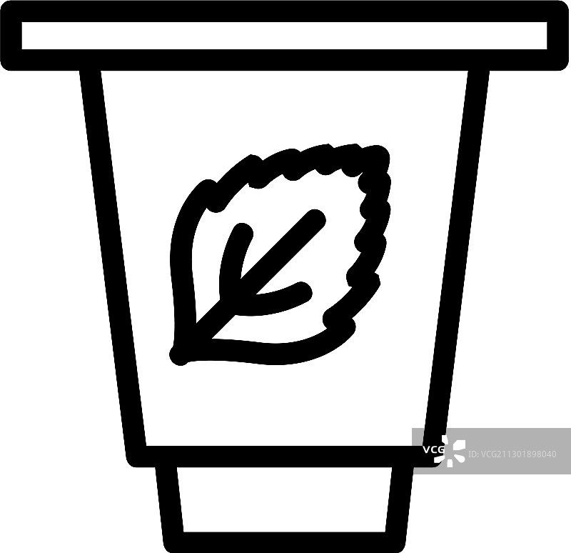 薄荷清新牙膏图标轮廓图片素材