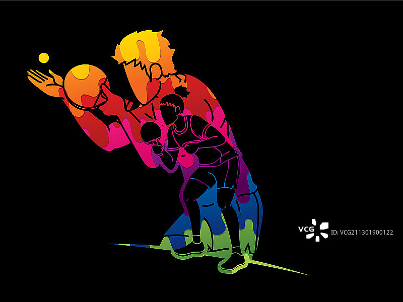 乒乓球运动员图片素材