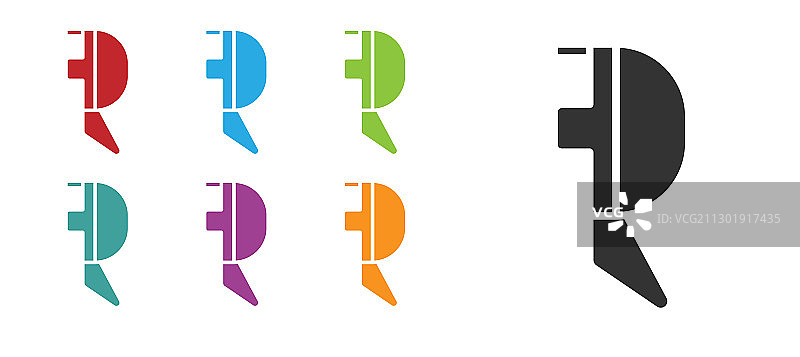 黑色击剑头盔面罩图标图片素材