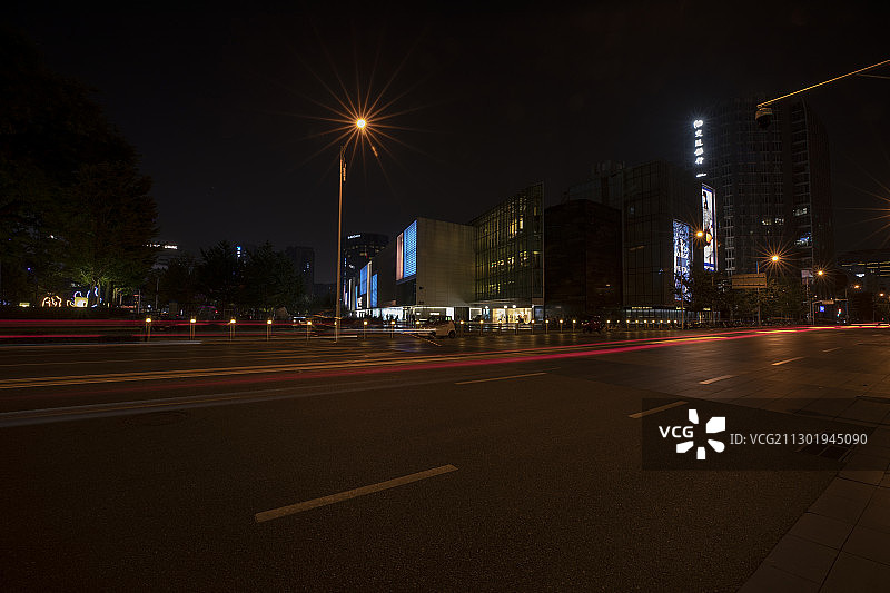 中秋国庆北京金融街夜景灯光秀图片素材