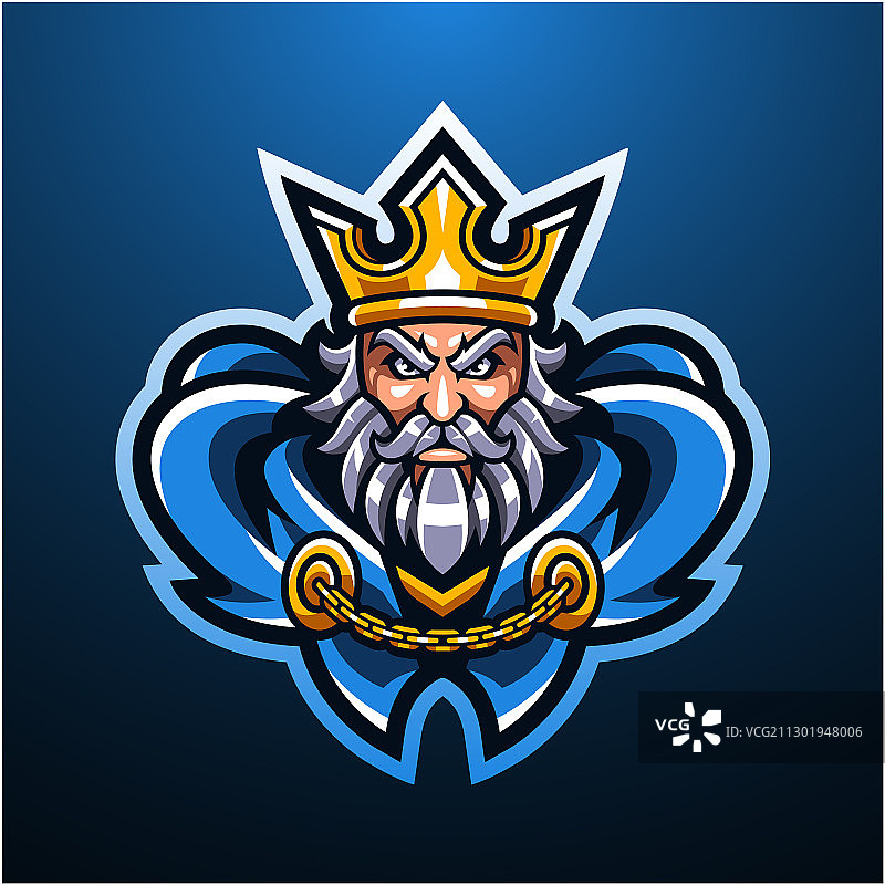 国王头像吉祥物标志图片素材