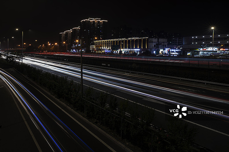 北京京通快速路交通繁忙图片素材