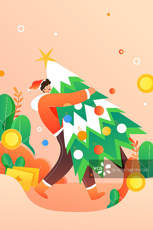 卡通家人亲子圣诞节平安夜家居团圆节日祝福庆祝儿童情侣矢量插画图片素材