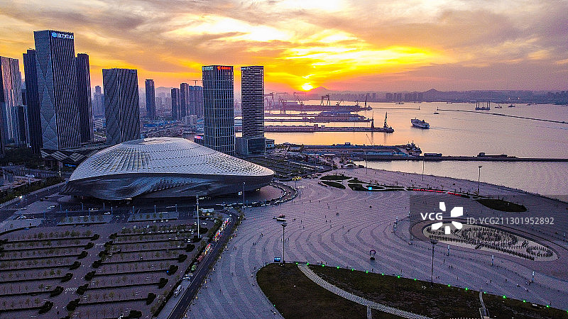 日落东港图片素材