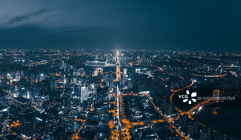 成都高新金融城夜景图片素材