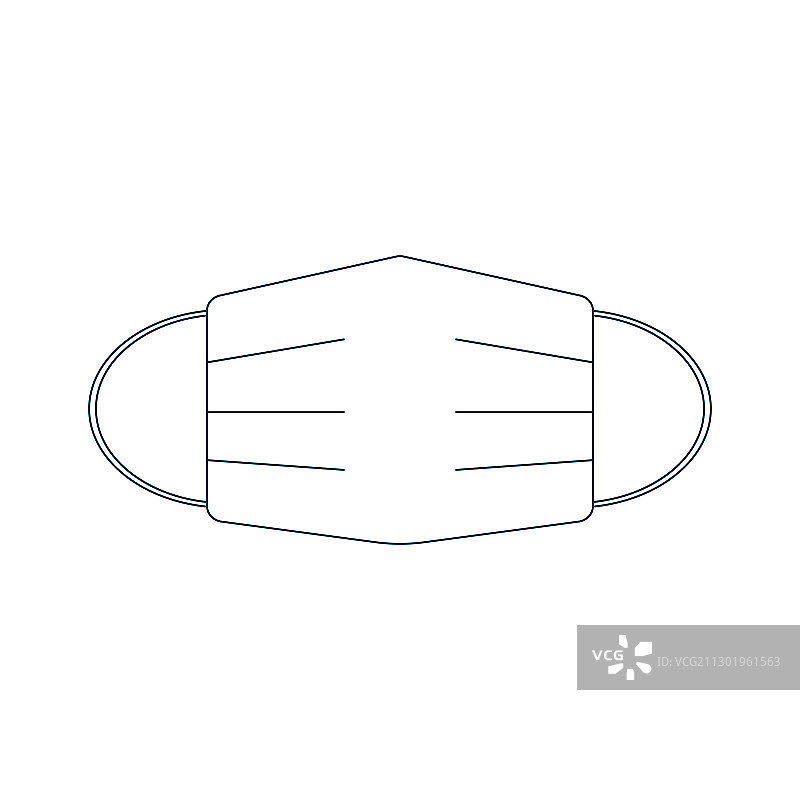 白色背景上的医用口罩图标图片素材