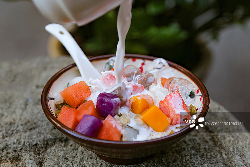 椰奶清补凉图片素材