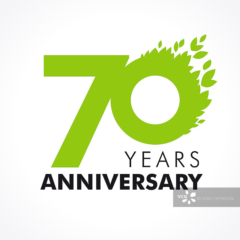 70周年树叶标志图片素材