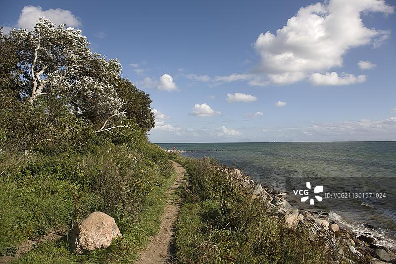 德国费马恩岛波罗的海沿岸徒步小径图片素材