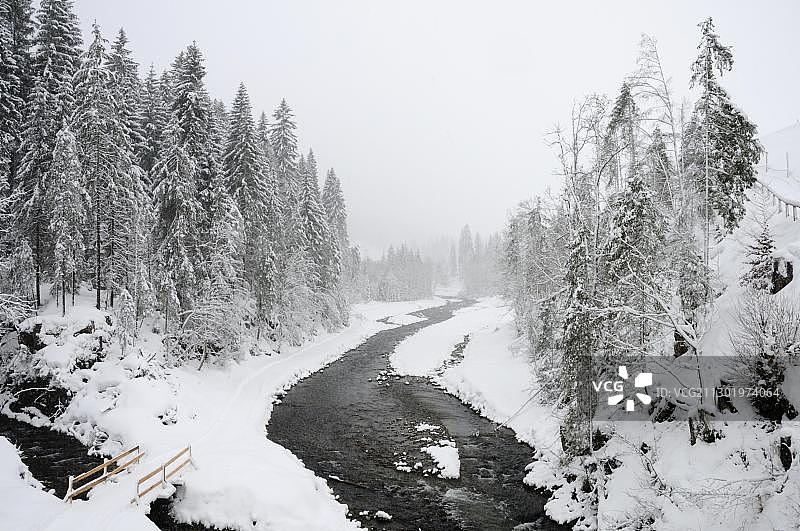 奥地利克莱恩瓦尔瑟谷布赖塔赫图片素材