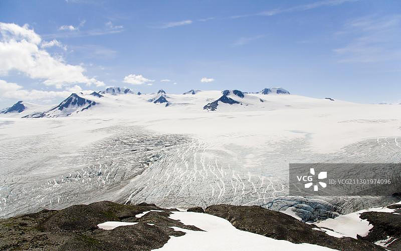 哈丁冰原，冰川，基奈半岛，阿拉斯加州，美国，北美洲图片素材