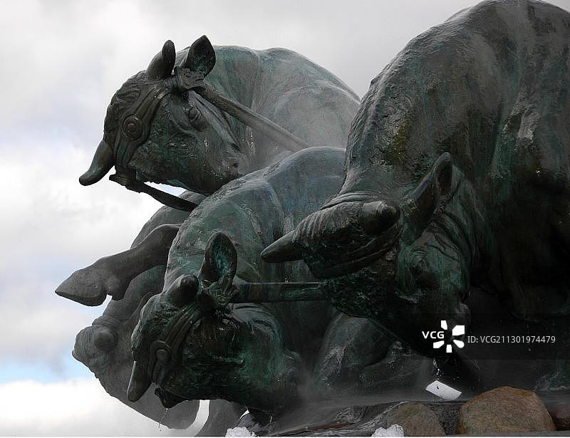 吉菲昂喷泉，哥本哈根，丹麦，欧洲图片素材