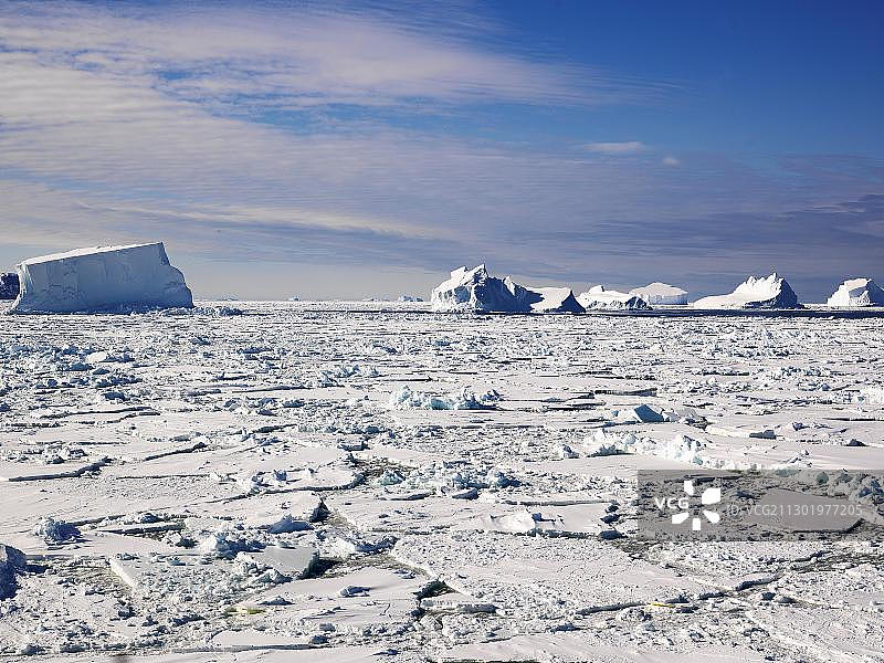 南极洲弗兰克林岛海岸冰山图片素材