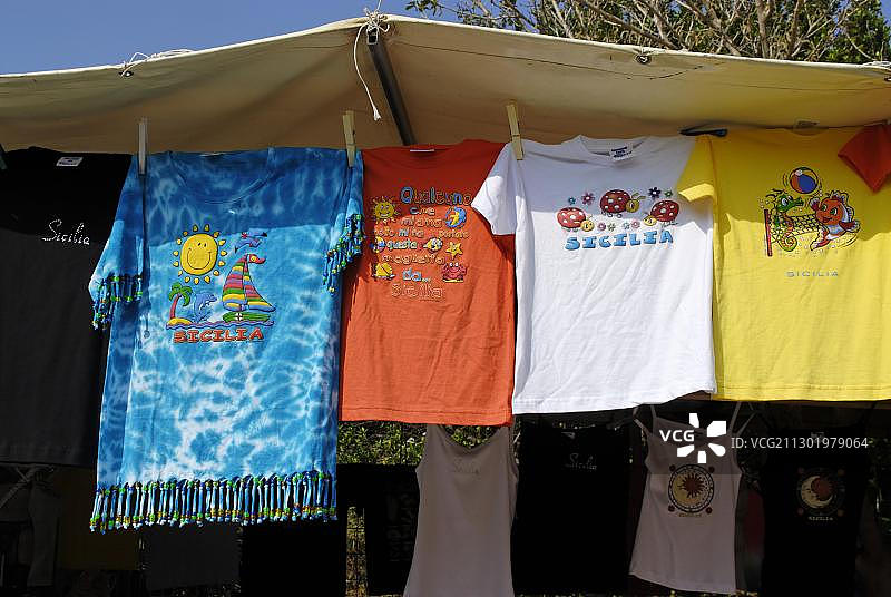 意大利西西里岛的纪念品商店图片素材