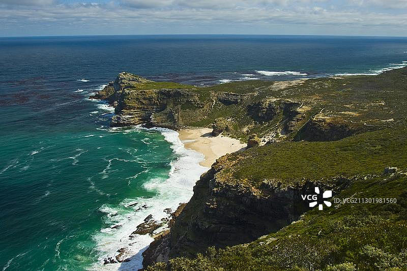 非洲南非好望角角点的印度洋和大西洋景观图片素材