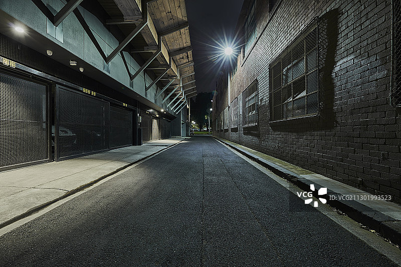 阴暗的内城小巷图片素材