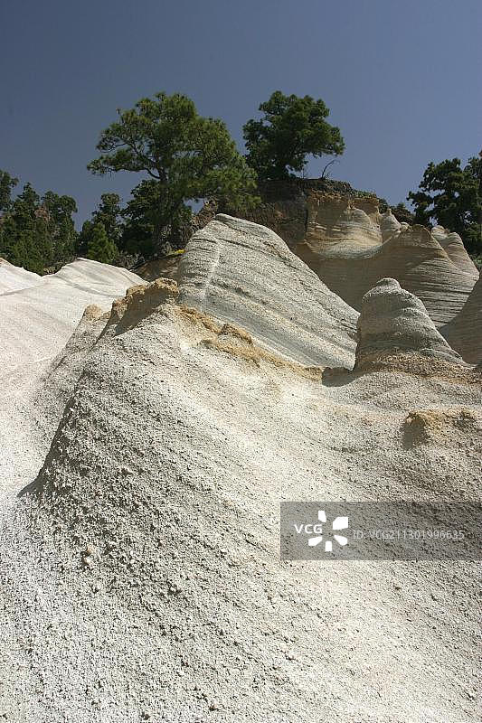 月球景观：西班牙加那利群岛特内里费岛的卡纳达斯火山口图片素材