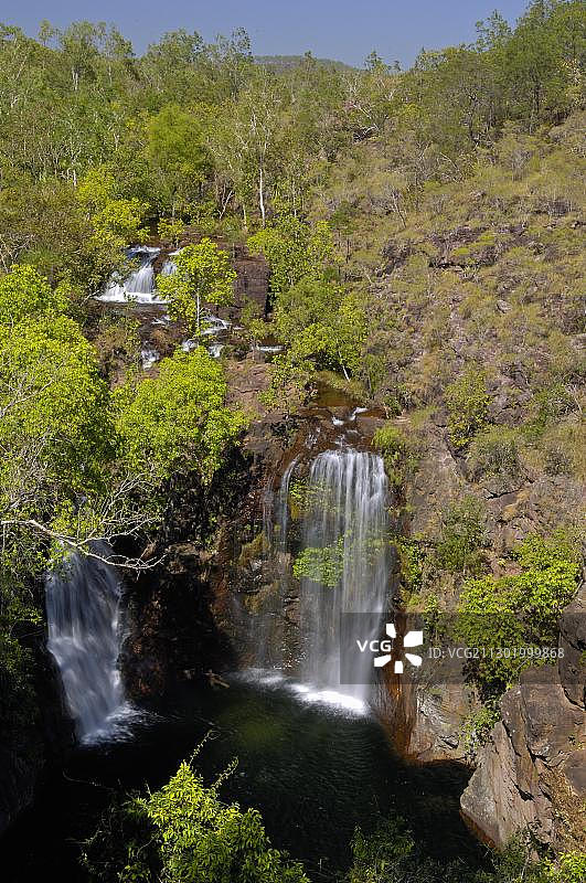佛罗伦萨瀑布，利奇菲尔德国家公园，澳大利亚北部地区，大洋洲图片素材