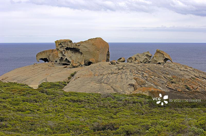 澳大利亚南澳大利亚袋鼠岛上的卓越岩石图片素材